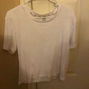 VS PINK white ribbed tee